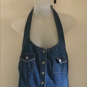Woman Blue Jean Dress